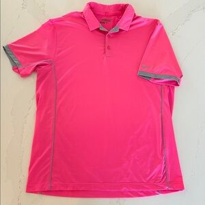 Nike Polo Golf Tour Performance Dri-Fit Vibrant Pink Fluo SZ Large